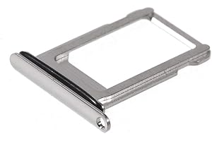 jbTec SIM-Tray Karten-Halter kompatibel mit Apple iPhone X / 10 - Single Slot Schlitten Rahmen Simkarte, Farbe:Silber
