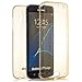 Produktbild zanasta Silikon Schutzhülle kompatibel mit Samsung Galaxy S7 Hülle Ultra Slim Case Cover Silikonhülle Komplett Schutz für Front- und Rückseite Gold