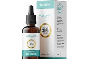 MARIA CBD OIL - Olio 30% - Olio di canapa Puro Validato in MCT Oil full sprectrum- CBD Oil 30% 10ml - Olio Biologico - Olio di CBD - Olio di Canapa Registrazione Italiana - Made in Italy