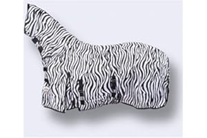 ‎MARENGOS Marengos - Zebra-Fliegendecke mit Halsteil und Bauchlatz | robuste & atmungsaktive Ekzemerdecke | Schutz vor Insekten | reißfeste Fliegendecke | Outdoor-Pferdedecke