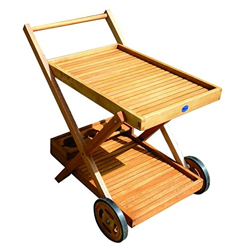 Garten Servierwagen Holz • Rattan • Metall • Kunststoff 🥇