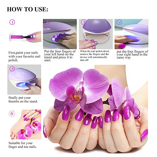 TOUCHBeauty TB-1439 Tragbarer 2 in 1 LED Nageltrockner mit Lüfter für Schellack und Gel - 6