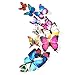 Produktbild Timorly 12pcs Wand Hauptdekorationen 3D Schmetterling Bunt Aufkleber, Wandaufkleber Kühlschrank Schlafzimmer Kinderzimmer Wandsticker(2pcs x 12cm, 2pcs x 10cm, 4pcs x 8cm, 4pcs x 6cm,Mehrfarbig)