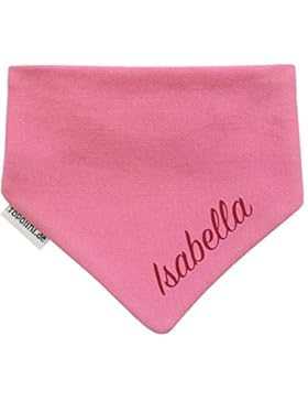 Baby Halstuch / Dreieckstuch ROSA mit Name bestickt