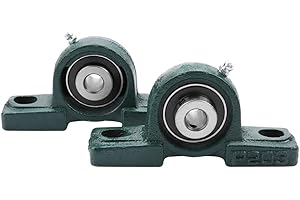 JENNGAOO 2pcs UCP204 Pillow Block Bearing, 3/4 inch Inside Diameter Solid Base Self-Alignment