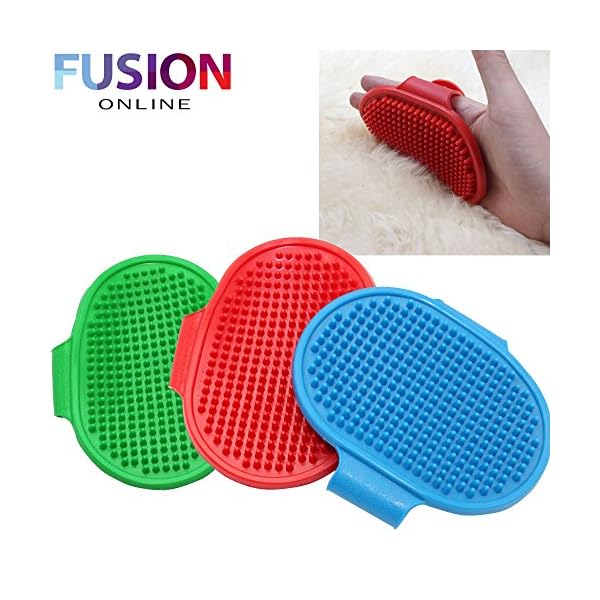 EVELYN LIVING RUBBER DOG CAT PET GROOMING DETANGLING BRUSH MASSAGE PAD FOR LONG & SHORT HAIR