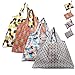 Produktbild Faltbare Einkaufstasche, teoyall wiederverwendbar Lebensmittels Tasche große Umweltfreundlich schwere abwaschbar Tasche Green Owl,yellow Dog,multicolor Cats,orange Owl