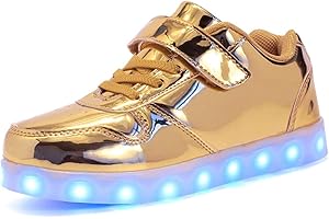 Ansel-UK LED Light up Trainers 7 Colors Luminous Flashing USB Charge Breathable Sport Running Shoes Gymnastic Tennis Sneakers Best Gift for Boys and Girls Birthday