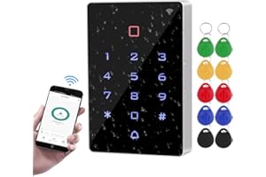 FusyTuly WiFi Tuya RFID Zugangskontrolle Tastatur IP68 wasserdichte Access Controller Tastatur WG26/34 Telefon APP Passwort Entsperren System + 10pcs Keyfobs