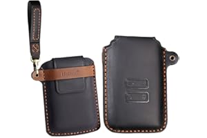 KUNIO Etui na kluczyki samochodowe pasuje do Renault Captur 2 Kadjar Dacia Jogger Sandero Stepway Duster 2 Espace Grand Scenic IV Kangoo Talisman skórzana torba na klucze czarna