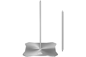 Onlyfire Brocheta Vertical de Acero Inoxidable para Barbacoa, Pincho Vertical para Kebab para Bistec, Pescado Entero, Pollo Entero, Salchicha