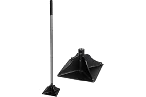 Walensee Tamper in Acciaio Con Manico da 121,9 cm, 20,3 x 20,3 cm, Impugnatura in Gomma per Manomissione - Strumento Ideale per Livellare