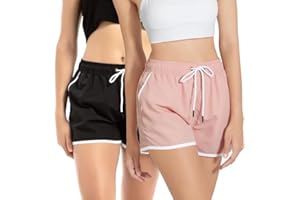 LARGERED Pantalones Cortos de natación para Mujer, Transpirables, de Secado rápido, Bañador de natación de Playa con cordón Ajustable, Deportivo Verano Pantalon Cortos（S-XXL）