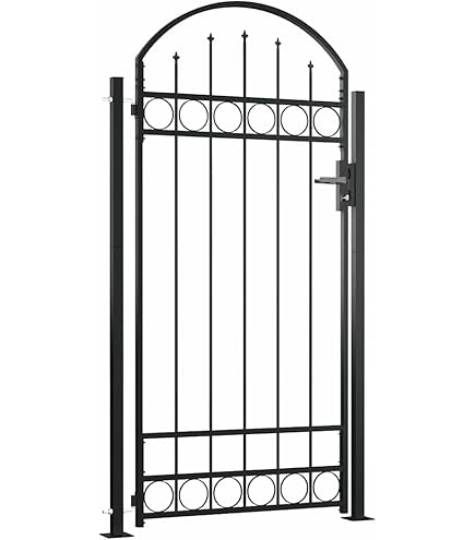 Portail De Jardin, Porte De Jardin, Portillon Anthracite 105x155cm Acier Conception D'arbre CON764051 DESIGN IN