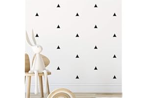 StickerDeen | Triangle Arizona Style Polygon Shape Decoration Removable Window, Furniture, Nursery Wall Art Vinyl Decal Stickers Gift | (Pack 80) (Black)