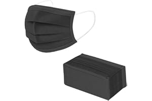 ONE BEST DEAL 100 x Disposable Face Masks | 3-Layer Breathable Face Mask with Extra Strong Elastic Ear loops | Flexible & Comfortable | Face Mask for Men & Women