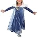 Produktbild FStory&Winyee Mädchen Eiskönigin ELSA Blau Schneeflocke Kleid Kinder Prinzessin Cosplay Kostüm Karneval Party Verkleidung Halloween Fest