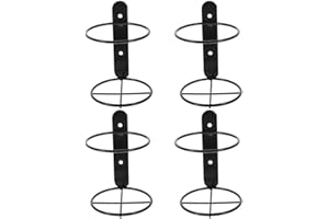 Kichvoe 4Pcs Wall Mounted Wine Rack Single Wine Bottle Display Holder Metal Red Wine Bottle Storage Rack for Storage Beverages Liquor Red Wine Bottle Single Bottle Holder Wall