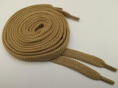 100cm Colored shoe laces New Kids Shoelaces Bootlaces 25 colors 10mm width (Sand yellow)