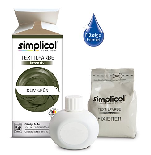 Simplicol Textilfarbe intensiv all in 1 -Flüssige Rezeptur „Oliv-grün“ Neu! - 3