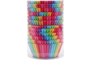 Lot de 200 moules à muffins en papier arc-en-ciel
