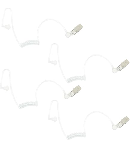 Casque D'écoute Vhbw Pour Cobra PMR-250/300 – Avec Tube Sonore Transparent, Confortable, PTT