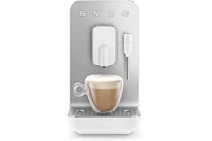 Smeg BCC02WHMEU Cafetera automática compacta con función de vapor, color blanco