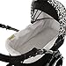 Milk Rock Baby Macano S Pram & Pushchair with 3 frame colors (car seat, raincover, mosquito net, swivel wheels) MO56 White / Pepper & Salt