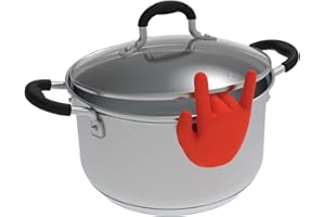 Winkee Rocks Original - Rock Hand Kochlöffelhalter I Rockige Löffelablage aus Silikon I Pfannenwender, Spoon Holder & Topf-Deckelhalter für Deine Küche - alles in einem