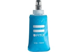 FITLY Soft Water Bottle | Shrink As You Drink Soft Flask for Hydration Pack | Folding Water Bottle Ideal for Running, Hiking, Cycling, Climbing & Rigorous Activity