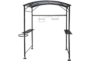 Habrita Foresta Carport Barbecue CAR1713AC 250x135x224cm Acier Gris Anthracite