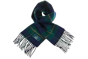 Clans of Scotland - Pure Lamb’s wool Scottish Clan Tartan Scarf- 100% Wool - Pure Wool Tartan Plane Scarf - Perfect for Men and Women - 12x60 Inches