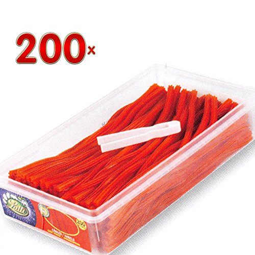 Preisvergleich Produktbild Lutti Cables Fraises 200 Stck. Dose (Fruchtgummi-Kabel mit Erdbeergeschmack)