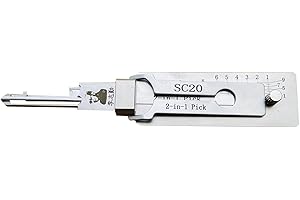 RLOKK LiShi SC20 2 in 1 grimaldello e decodificatore per serrature civili e lettore di chiavi, strumento professionale per fabbro