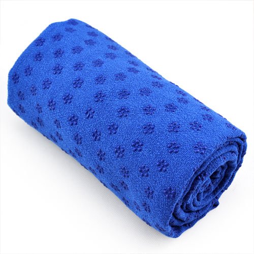 Kabalo BLAU Sport Fitness Yoga Towel Yogatuch Blanket MIT BEUTEL - cover an exercise mat - Non Slip Pilates Accessory - Hause Fitnessgeräte