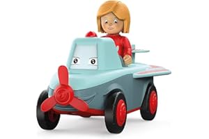 Toddys by siku 0108, Paula Pretty, 2-teiliges Flugzeug, Zusammensteckbar, Inkl. beweglicher Spielfigur, Hochwertiger Schwungradmotor, Graublau/Rot, Ab 12 Monaten