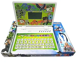 HALO NATION Kids 40 Activity Laptop Learning Machine Laptop with Mouse - Educational Toy Laptop for Kids, Play and Learn English Word Letter Logic Math Calculation Memory Game - Green
