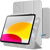 m.tk moveteck iPad Air 11 in&ccedil; ile Uyumlu Manyetik Kalem Kilit Yuvalı Kılıf, G&uuml;m&uuml;ş Gri