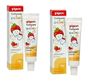 Pigeon Combo Children Toothpaste (Strawberry) 45g, Pack of 2