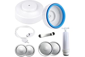 DuzLink Jar Sealer Kit de scellement sous vide universel pour bocaux à large goulot avec tuyau d'accessoires, pompe à vide, ouvre-boîte 9 pièces
