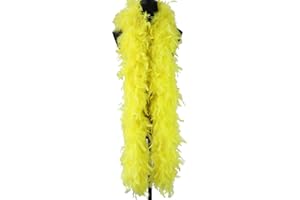 FEARAFTS Boa esponjosa de plumas de marabú para mujer, decoración de disfraces, boa de plumas de pavo para manualidades, accesorios de Navidad, carnaval, teatro, aprox. 2 metros de largo, aprox. 90 g
