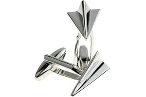MC GIFTS Folded Paper Plane Aeroplane Cufflinks