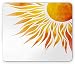 Produktbild Summer Mouse Pad, Modern Art Watercolor Hand Painted Sun Ombre Image Swirl Like Beams, Standard Size Rectangle Non-Slip Rubber Mousepad, Orange Marigold and Yellow 9.8 X 11.8 inch