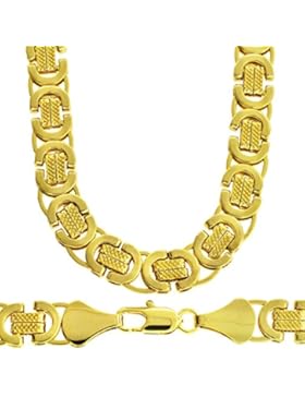 Königskette - 24 Karat vergoldet - massive Halskette - Herren - Hip Hop Bling - 10mm