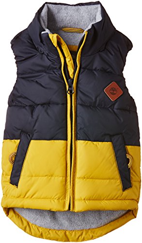 Timberland Baby-Boys T06316 Puffer Sleeveless Jacket, Multicoloured (Golden Yellow), 9-12 Months (Manufacturer Size:12 Months)