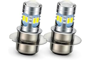 Ruiandsion 2pcs P36D LED Motorbike Headlight Bulb 6-24V White Super Bright 5730 12SMD Chips LED Bulb with Projector Replacement for Motorbike Headlights