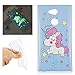 Produktbild Sony Xperia L2 Luminous Hülle,Sony Xperia L2 Nacht Leuchtende Schutzhülle Silikon TPU Transparent Weich Dünn Handyhülle,Flex Ultra slim Gel Schale Etui Protective Case Cover mit Stoßfest Kratzfest Handytasche Bumper Schutzhülle für Sony Xperia L2Einhorn