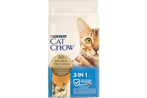 Cat Chow – PURINA Cat CHOW Chat 3en1 Riche en Poulet – 15 kg