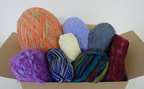 Wollpaket 1kg bunt gemischt – Wollset zum Basteln und Stricken - 2