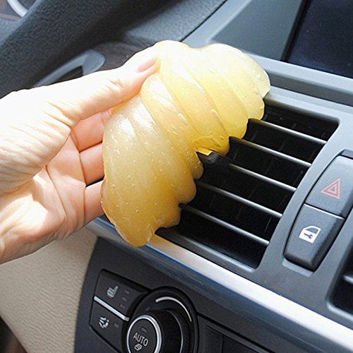 Preisvergleich Produktbild SADA72 Reinigungsgel, flexibel, weicher Klebstoff, Smart Cyber Cleaner, Magic Dust Cleaning Compound Slimy Gel für Auto-Tastatur, 1 Stück, gelb, Free Size